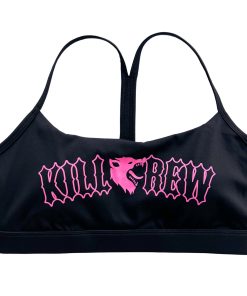 FLAME HIGH SUPPORT SPORTS BRA - BLACK / PINK